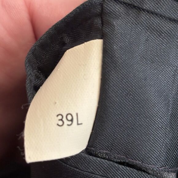 Oscar de la Renta Blazer Jacket Mens 39L Wool Dark Navy Blue Gold Two Button - Picture 6 of 11